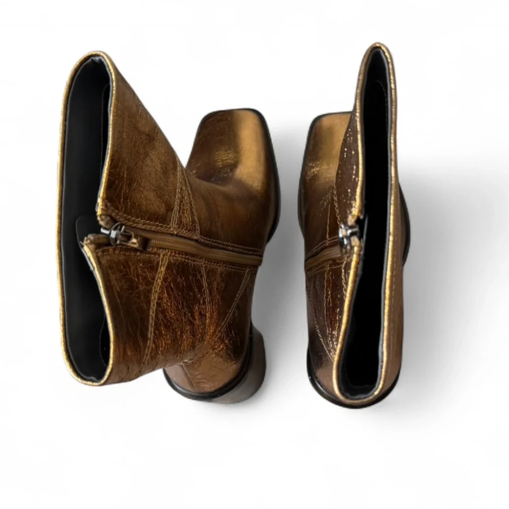 Franco Sarto Bronze Stevie Boots, Women's Size‎ 8.5